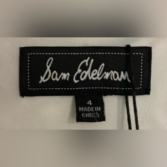 NWT Sam Edelman Womens 4 One Shoulder Lace Mini Hab White Ruched Graduation $98 - Picture 5 of 10